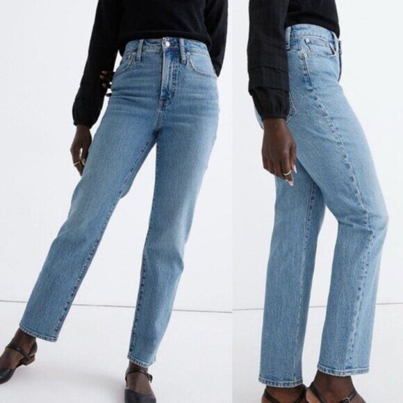 Madewell The Perfect Vintage Straight Jean in Hoye Wash Size 24 - Picture 1 of 10